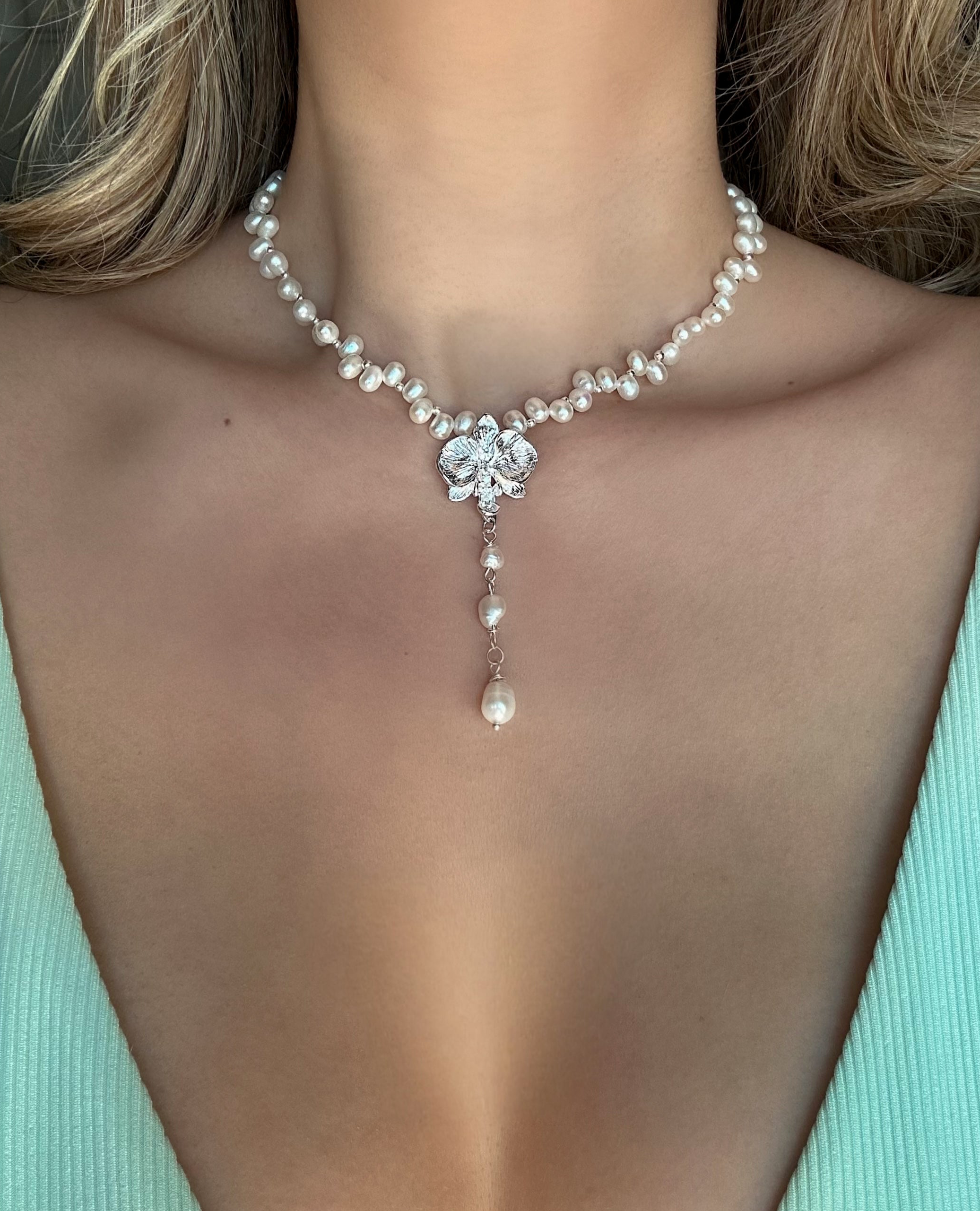 ÉLODIE PEARL NECKLACE - 925 STERLING SILVER