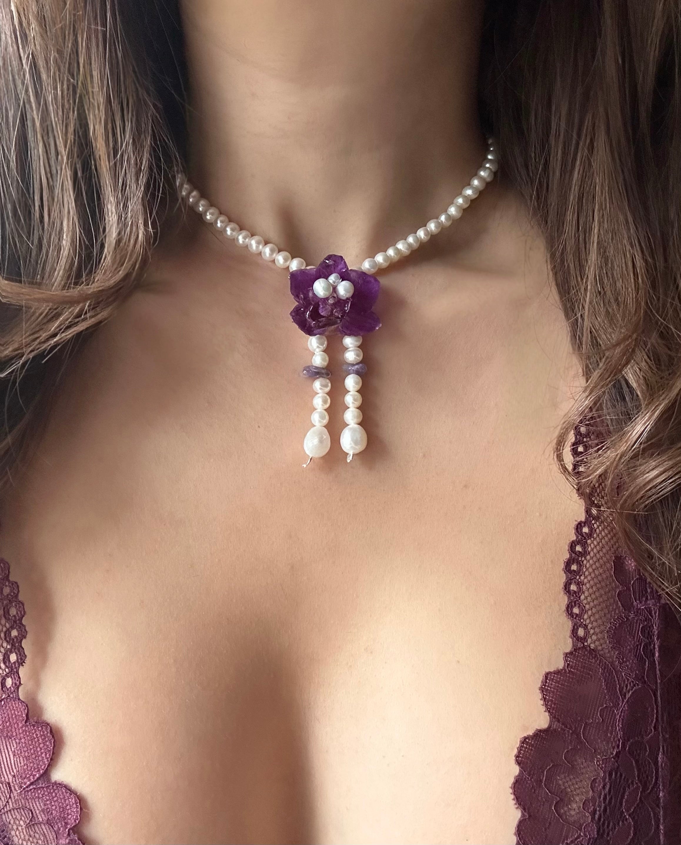 AMETHYST DÉLICE - FRESH WATER PEARLS