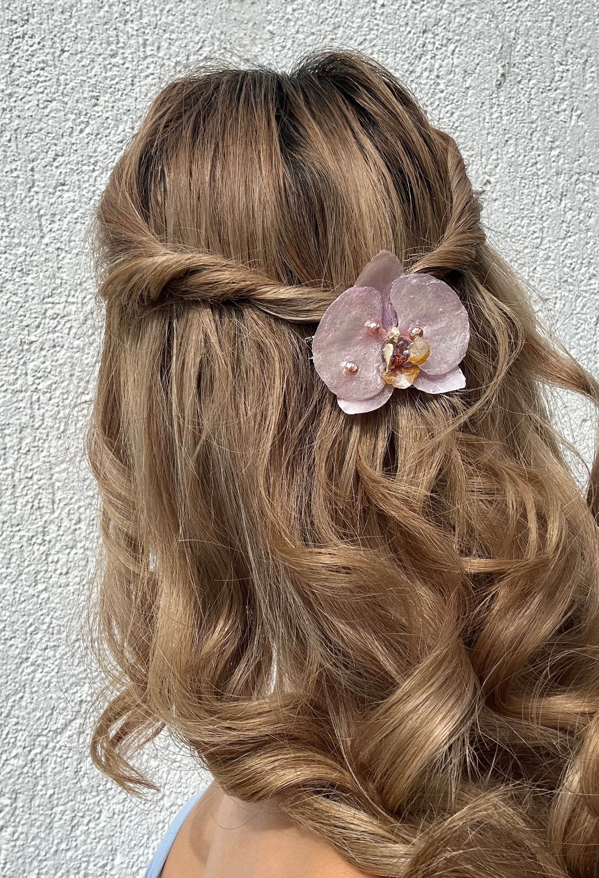 CHARLOTTE ORCHID HAIR CLIP
