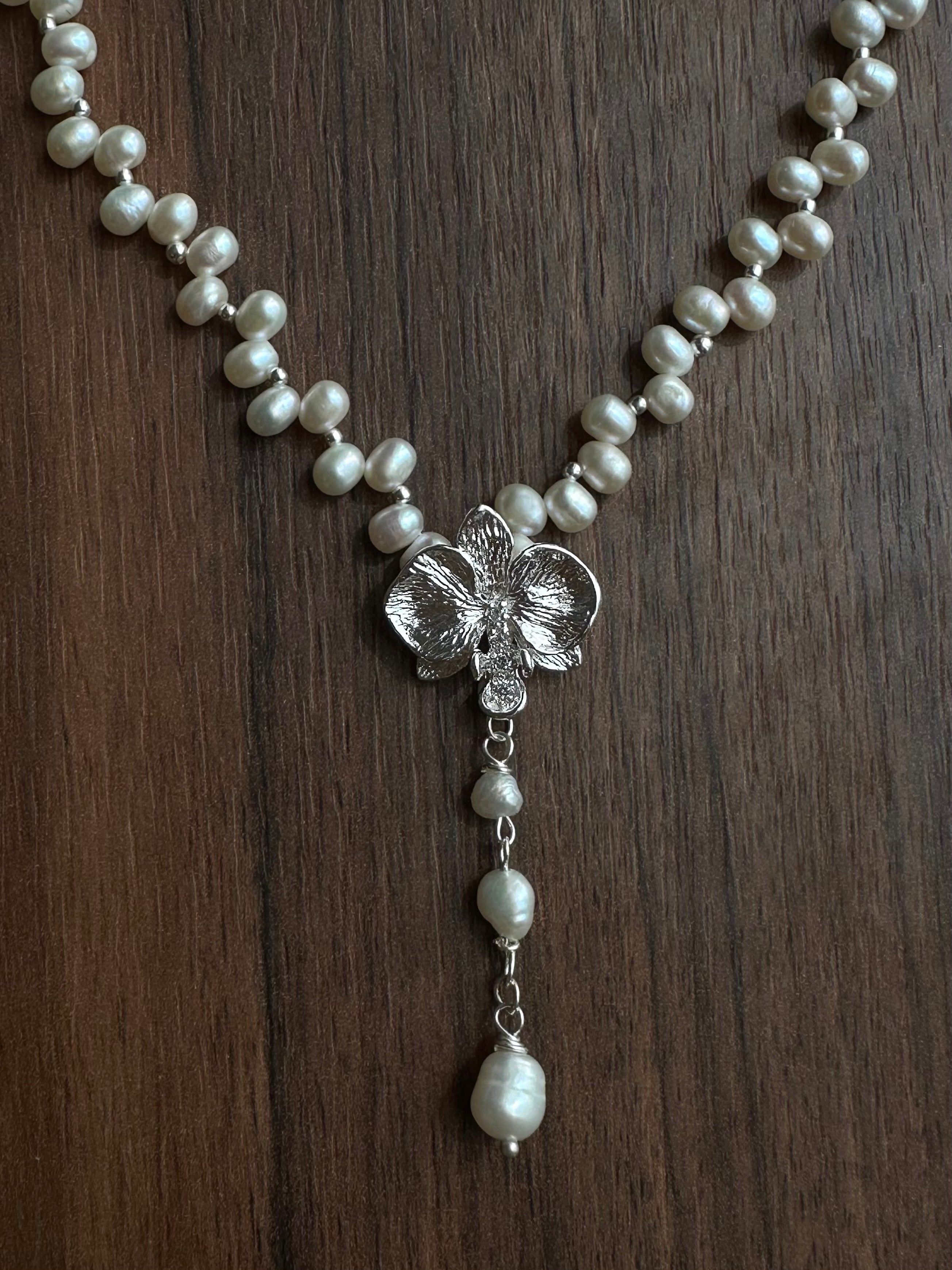 ÉLODIE PEARL NECKLACE - 925 STERLING SILVER