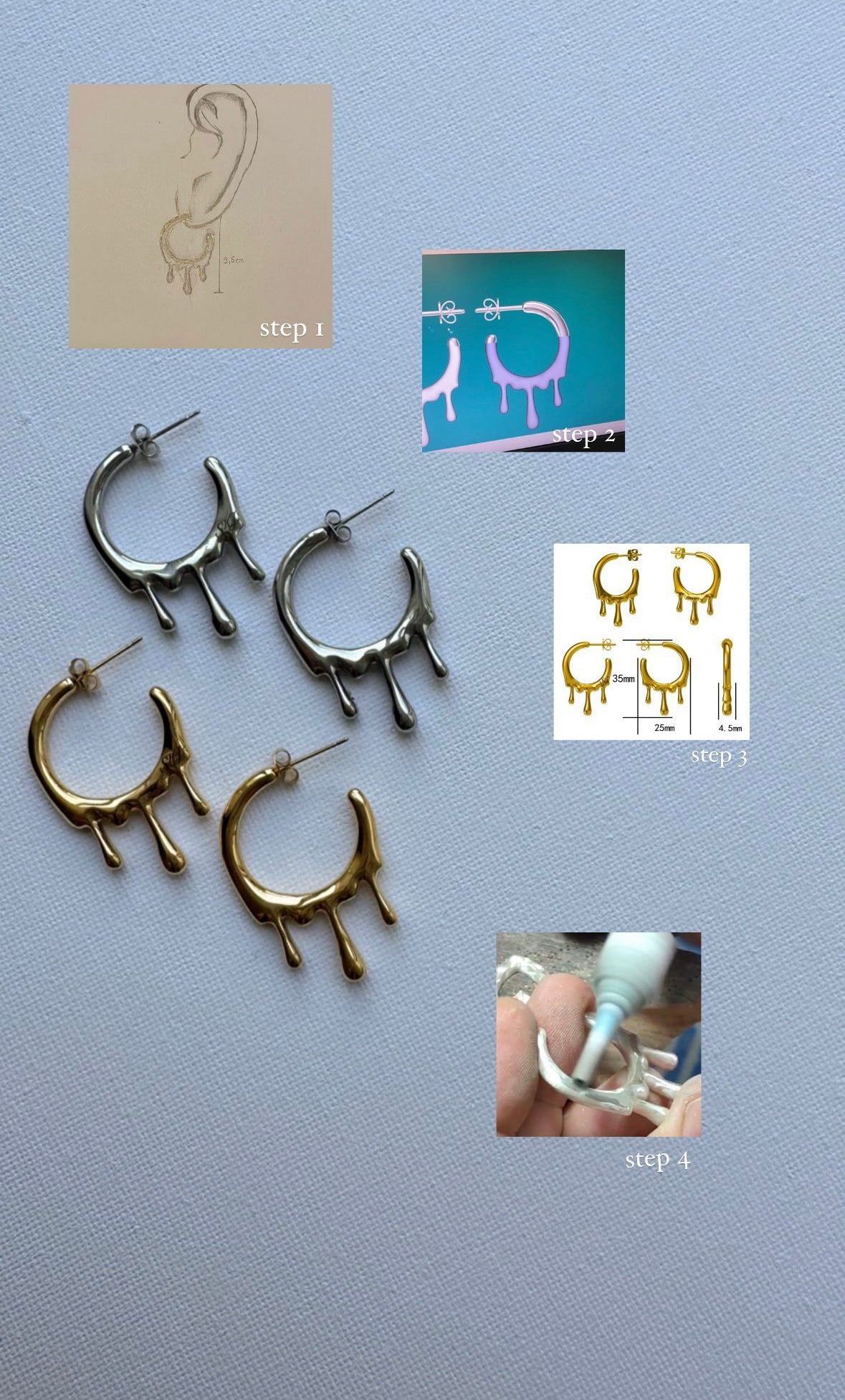 LIQUID MUSE EARRINGS - OWN DESIGN