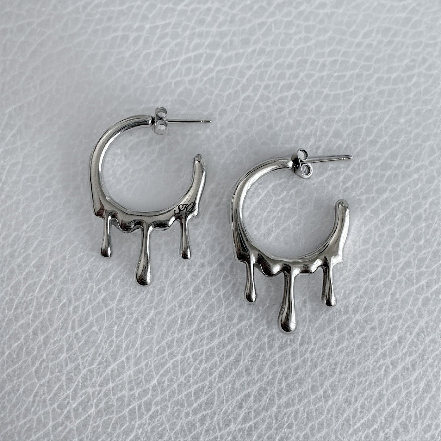 MELTED METAL EARRINGS (own design)