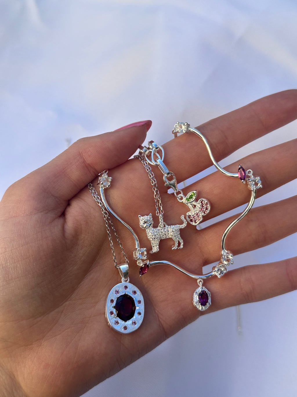 CAT NECKLACE - 925 STERLING SILVER