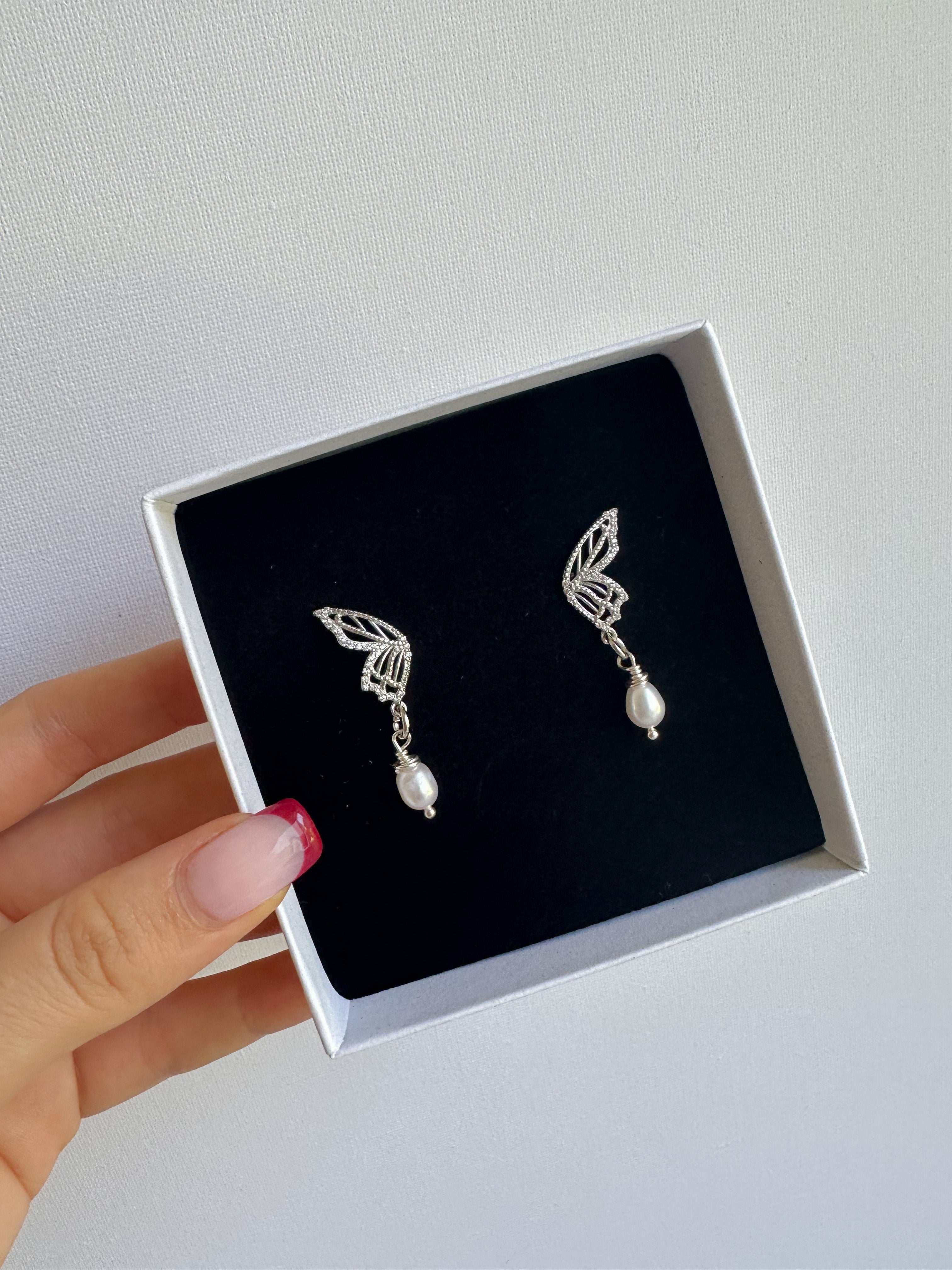 BUTTERFLY EARRINGS - 925 STERLING SILVER