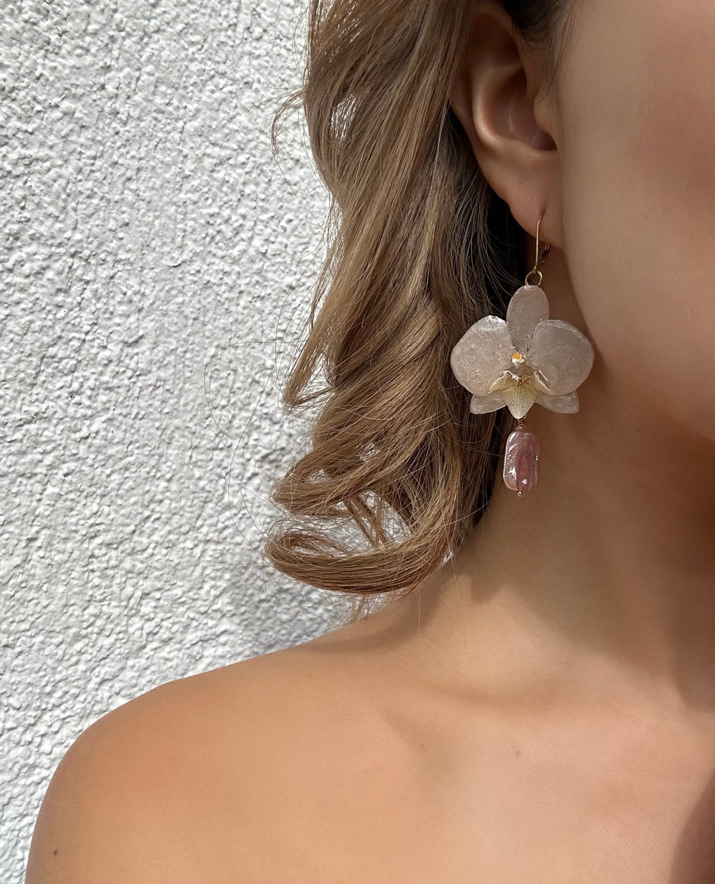 LILY ROSE ORCHID EARRINGS - 18K GOLD FILLED
