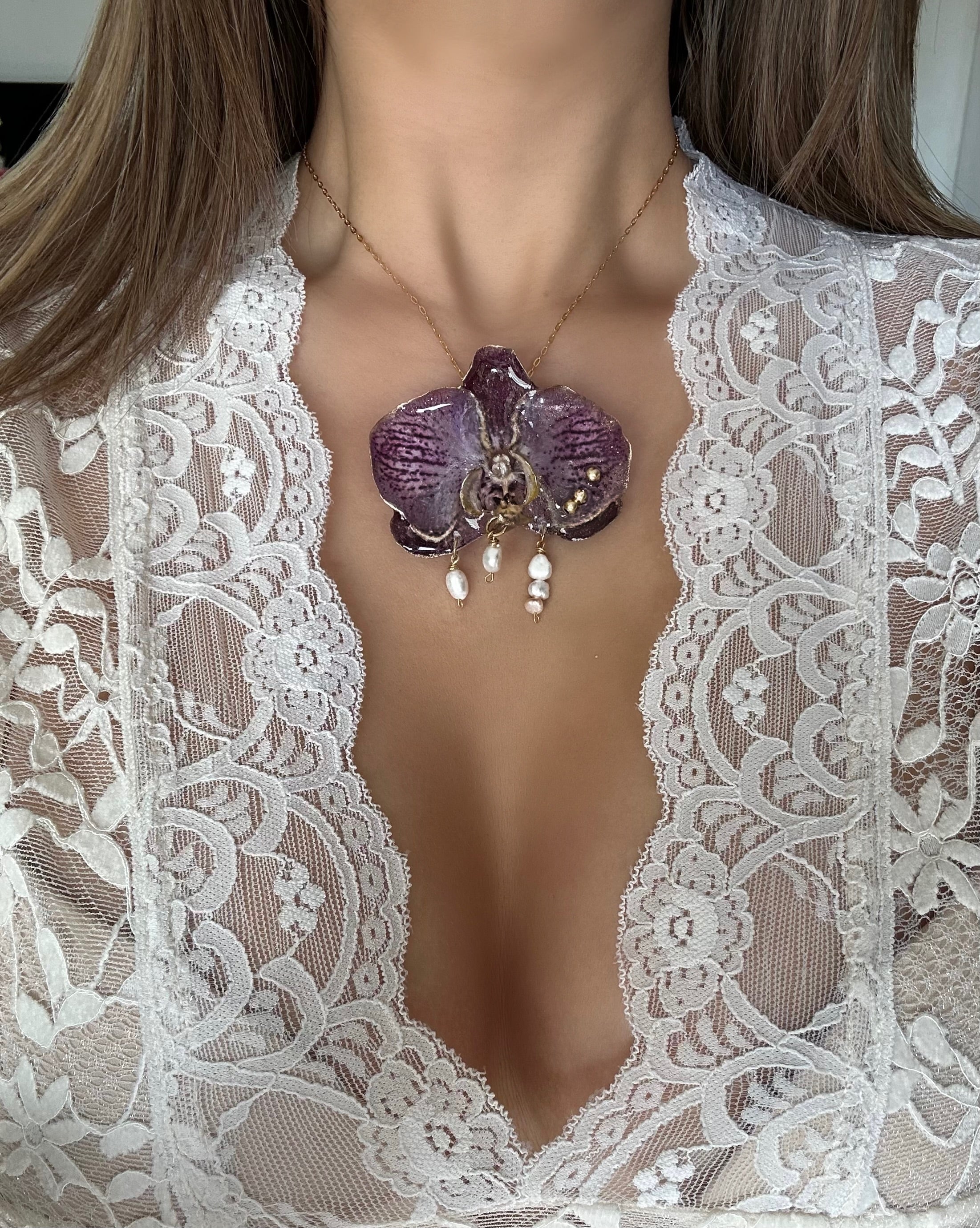CAROLINA ORCHID - 18k GOLD VERMEIL