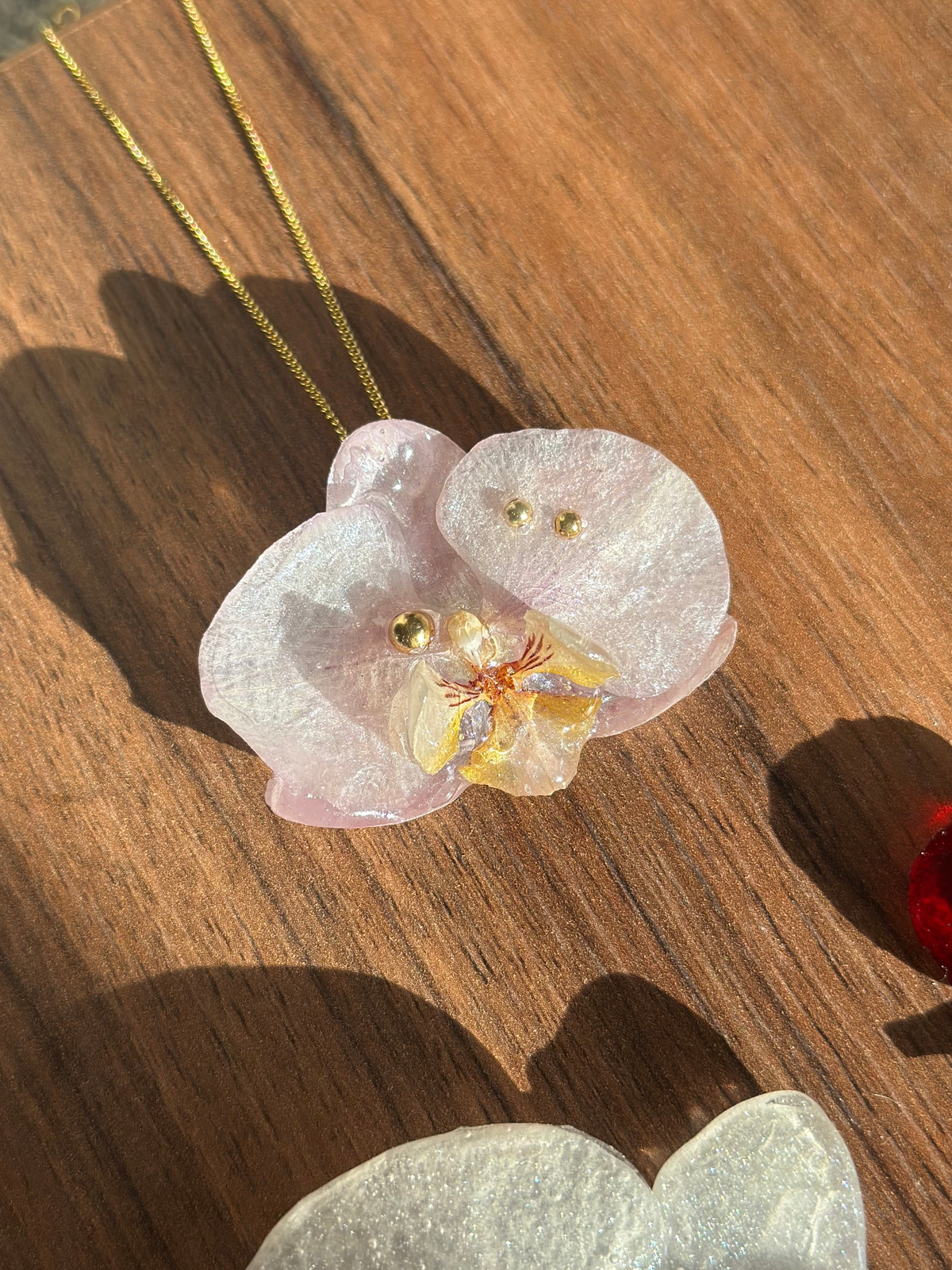 ROSELLA ORCHID NECKLACE - 925 STERLING SILVER