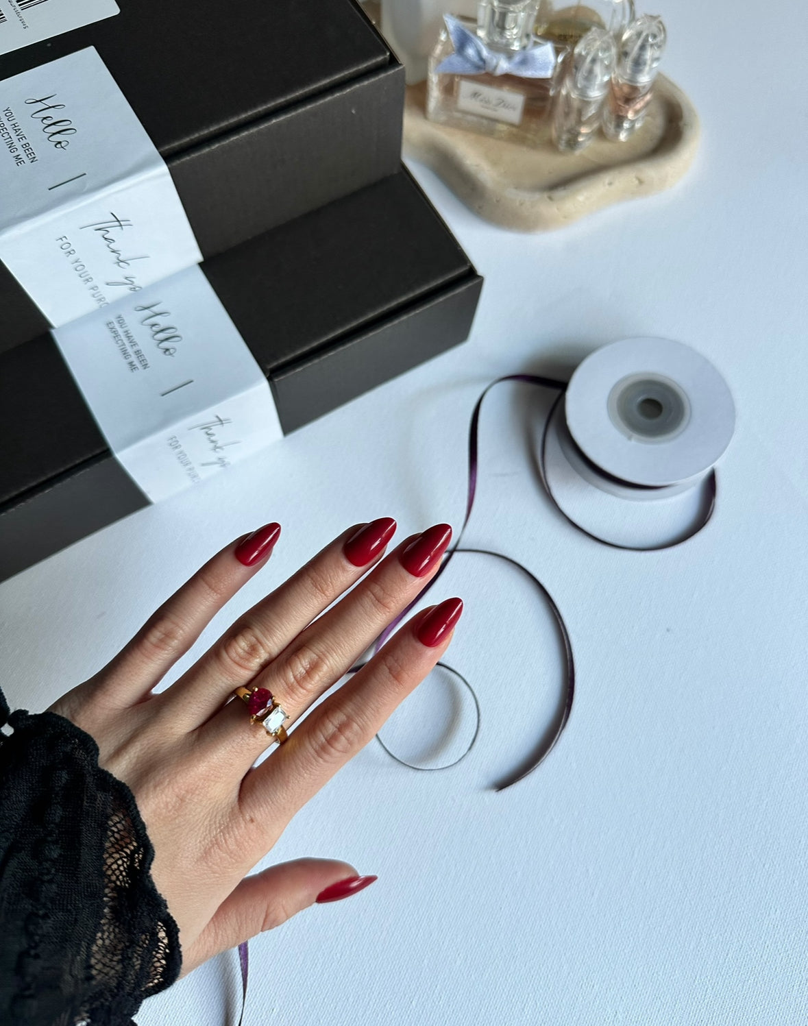 ROYAL RUBY RING - 18k GOLD VERMEIL