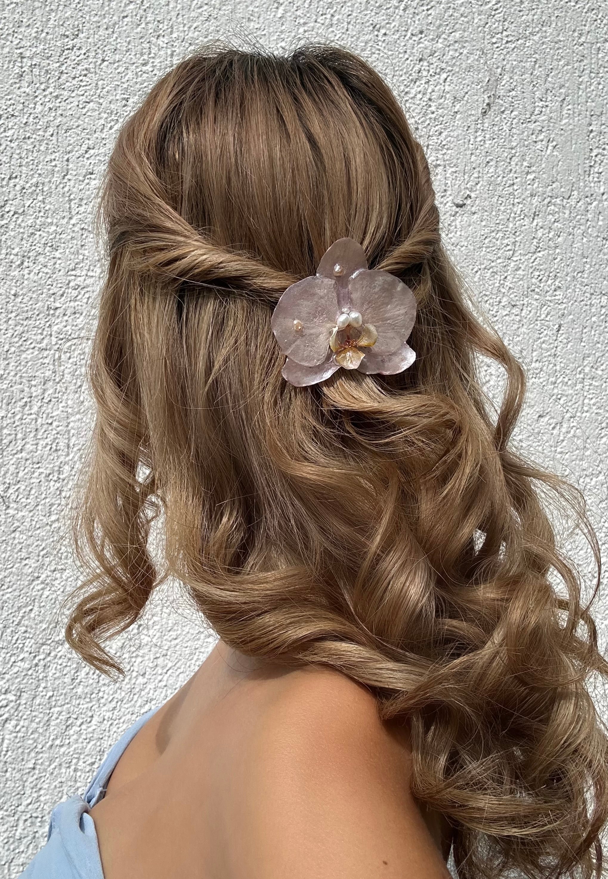 JANINE ORCHID HAIR CLIP