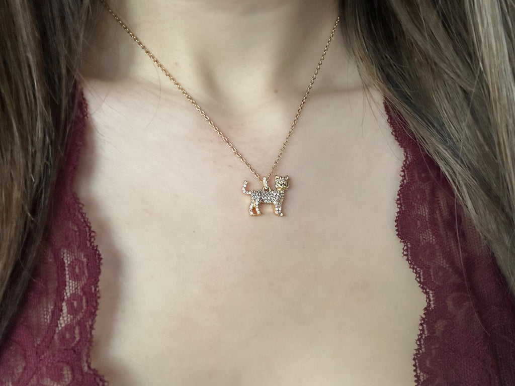 CAT NECKLACE - 18k GOLD VERMEIL