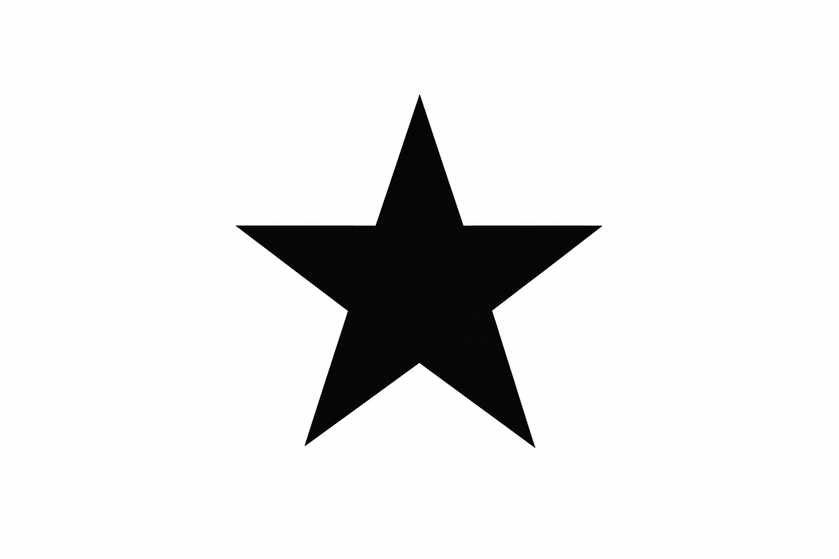 schwarzer stern weisser hintergrund
